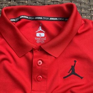 Nike Jordan golf polo youth Large Big Red